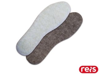 WKŁADKA DO BUTÓW INS Z WEŁNY OWCZEJ NA FILCU