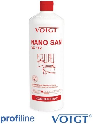 ŚRODEK DO MYCIA 8% VAT VOIGT NANO ANTYBAKTERYJNY, ANTYSTATYCZNY DO BIEŻĄCEGO MYCIA POMIESZCZEŃ SANITARNYCH 1L