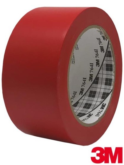 TAŚMA OSTRZEGAWCZA WINYLOWA DO ZNAKOWANIA, 33M, CZERWONA