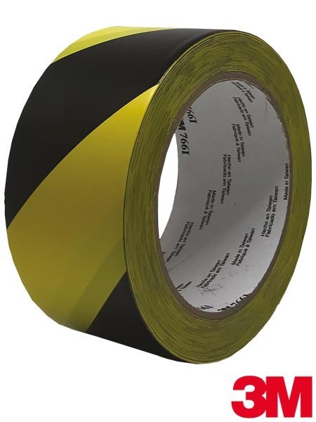 TAŚMA OSTRZEGAWCZA WINYLOWA DO ZNAKOWANIA 33M ŻÓŁTO-CZARNA