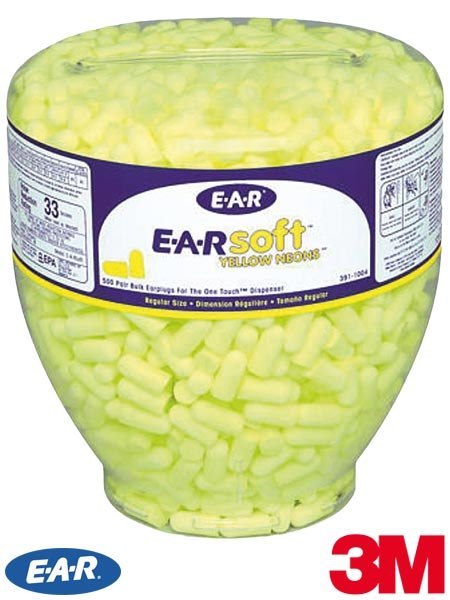 WKŁADKI PRZECIWHAŁASOWE EARSOFT, ZATYCZKI, SNR=36 dB, NEONOWE, 1000SZT