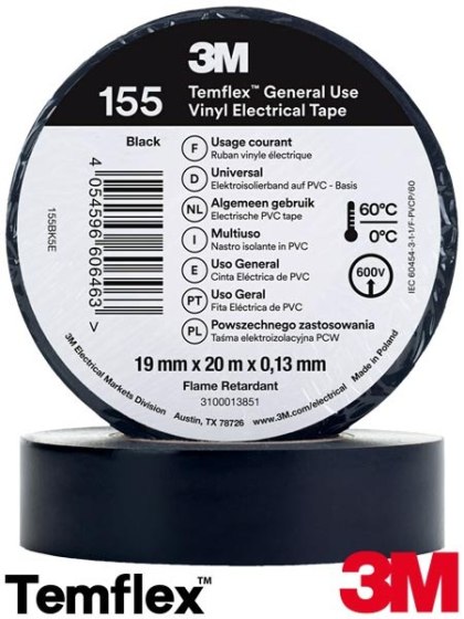 TAŚMA ELEKTROIZOLACYJNA 3M, CZARNA