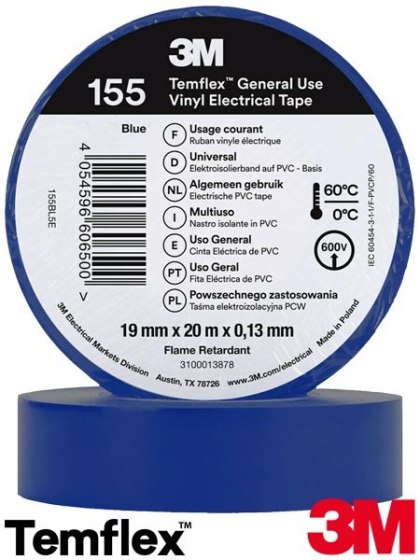 TAŚMA ELEKTROIZOLACYJNA 3M, NIEBIESKA