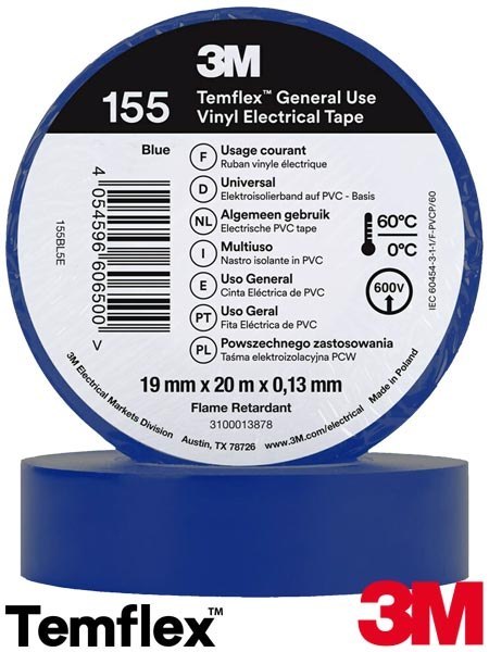 TAŚMA ELEKTROIZOLACYJNA 3M, NIEBIESKA