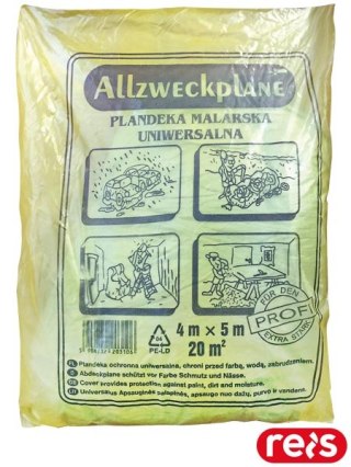 FOLIA OCHRONNA SZARA MALARSKA 20m2, 30MIC