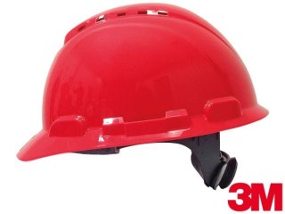 HEŁM OCHRONNY H700N, WĄSKI DASZEK, WENTYLACJA CZERWONY