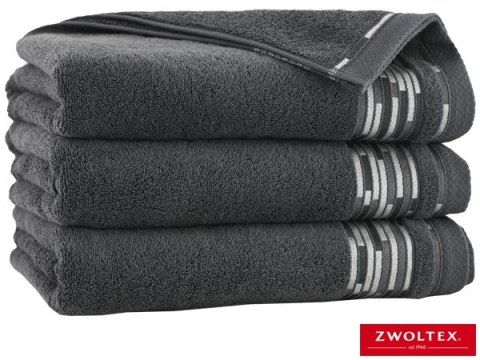 RĘCZNIK GRAFIK 50X90 BAWEŁNA EGIPSKA GRAFITOWY