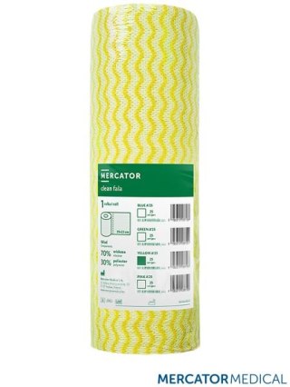 CZYŚCIWO FALA CLEAN Z WŁÓKNINY WISKOZOWO-POLIESTROWEJ ŻÓŁTE