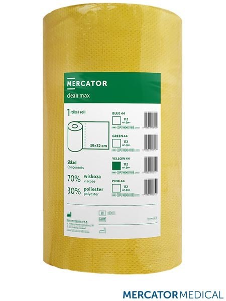 CZYŚCIWO MAX CLEAN Z WŁÓKNINY WISKOZOWO-POLIESTROWEJ ŻÓŁTE