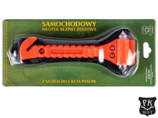 MŁOTEK BEZPIECZEŃSTWA DO WYBIJANIA SZYB SAMOCHODOWYCH