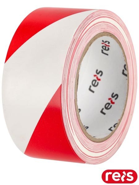 TAŚMA OSTRZEGAWCZA BIAŁO-CZERWONA, SAMOPRZYLEPNA