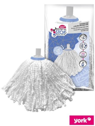 KOŃCÓWKA MOP SZNURKOWY Z MIKROFIBRY BACTERIA STOP