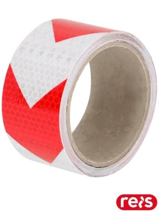 TAŚMA ODBLASKOWA KIERUNKOWA SAMOPRZYLEPNA CZEWRONO-BIAŁA