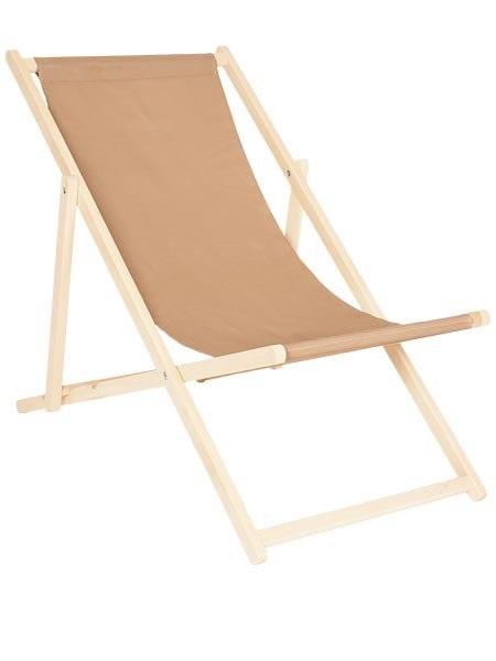 LEŻAK DREWNIANY BEŻOWY