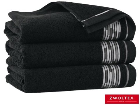 RĘCZNIK GRAFIK 50X90 BAWEŁNA EGIPSKA CZARNY