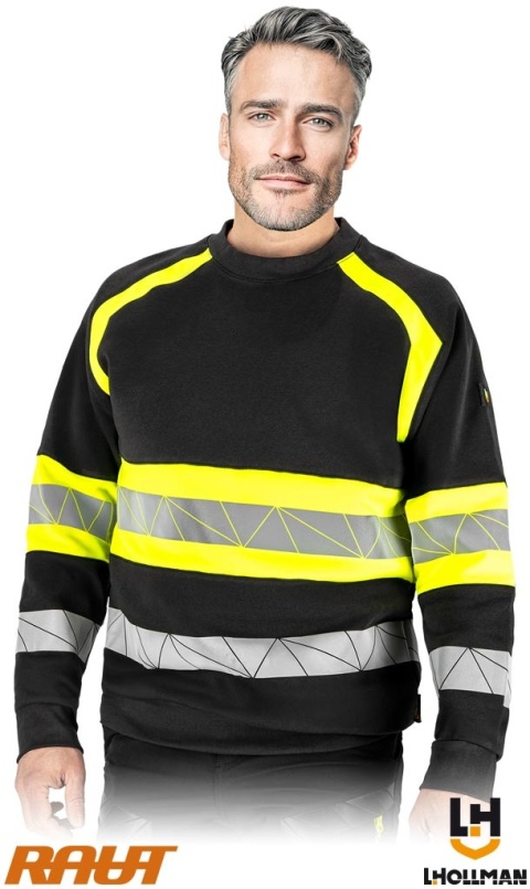 BLUZA OCHRONNA RAUTEX OSTRZEGAWCZA MĘSKA CZARNO-ZÓŁTA