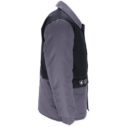 BLUZA OCHRONNA ANTYELEKTROSTATYCZNA TRUDNOPALNA WINSAFE OCIEPLANA, CHRONIĄCA PRZED CIEKŁYMI CHEMIKALIAMI