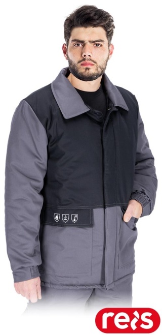 BLUZA OCHRONNA ANTYELEKTROSTATYCZNA TRUDNOPALNA WINSAFE OCIEPLANA, CHRONIĄCA PRZED CIEKŁYMI CHEMIKALIAMI