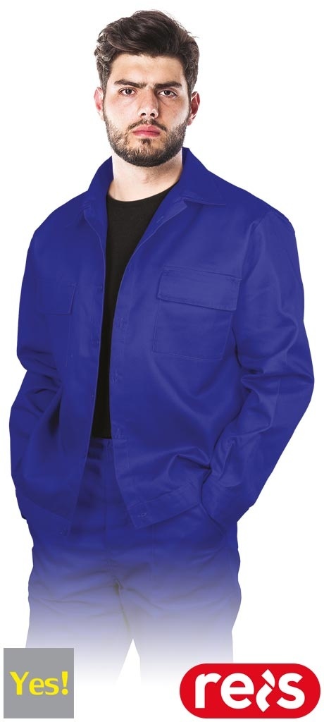 BLUZA OCHRONNA YES-J ZAKOŃCZONA ŚCIĄGACZEM NIEBIESKA