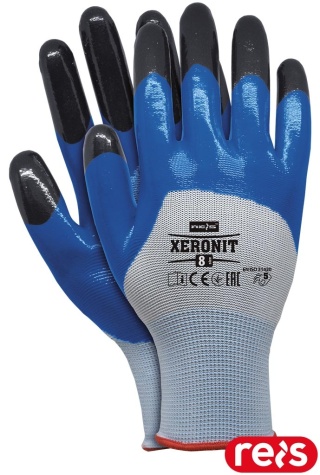 RĘKAWICE OCHRONNE XERONIT POWLEKANE NITRYLEM TYPU SMOOTH, 12PAR