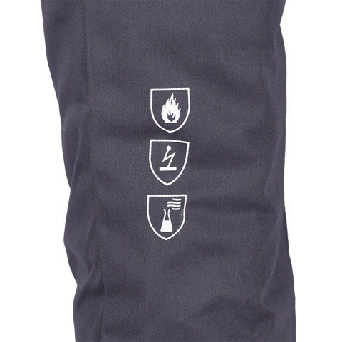 SPODNIE OCHRONNE DO PASA ANTYELEKTROSTATYCZNE TRUDNOPALNE WINSAFE OCIEPLANE CHRONIĄCE PRZED CIEPŁYMI CHEMIKALIAMI