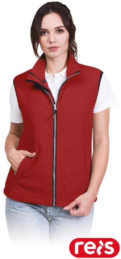 KAMIZELKA OCHRONNA V-HONEY POLAR DAMSKI BEZRĘKAWNIK CIEMNOCZERWONY