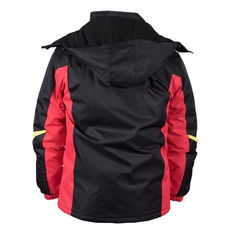 KURTKA OCHRONNA OCIEPLANA WILSSON POLAR ODPINANY KAPTUR CZERWONO-CZARNA