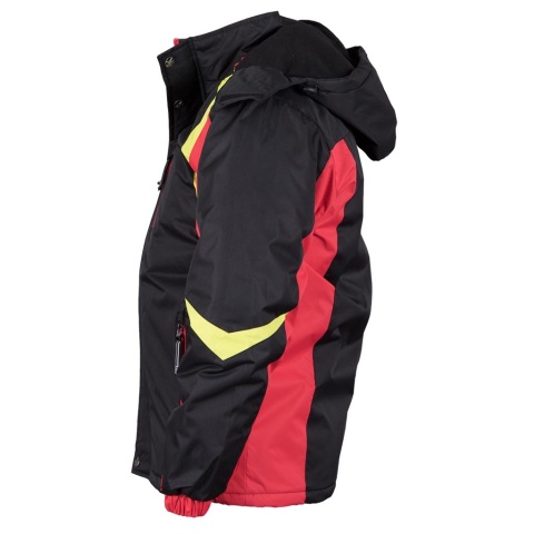 KURTKA OCHRONNA OCIEPLANA WILSSON POLAR ODPINANY KAPTUR CZERWONO-CZARNA