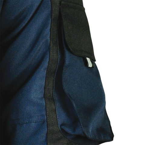 KURTKA OCHRONNA OCIEPLANA WIN-BLUBER PODSZEWKA POLAR ZAMEK NAPY TROCZKI, GRANATOWO-CZARNA