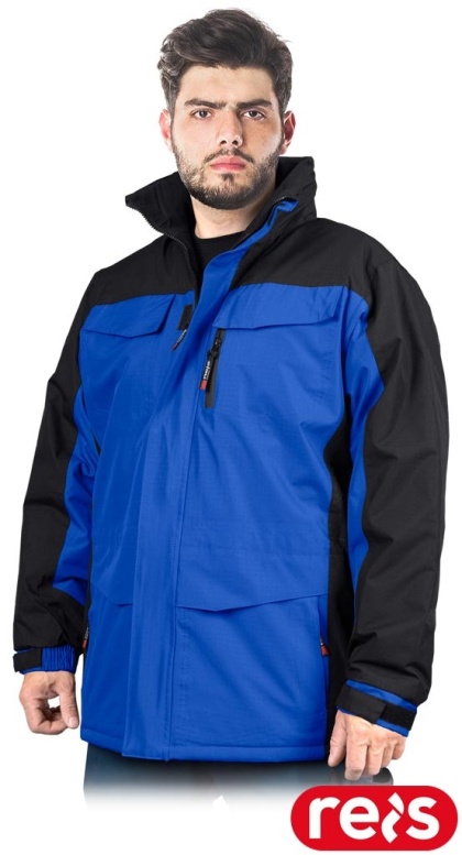 KURTKA OCHRONNA OCIEPLANA WIN-BLUE TKANINA TYPY RIP-STOP NIEBIESKO-CZARNA