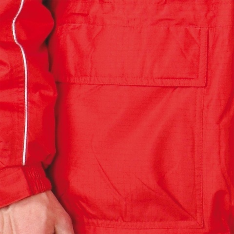 KURTKA OCHRONNA OCIEPLANA WIN-RED TKANINA TYPU RIP-STOP CZERWONO-SZARA