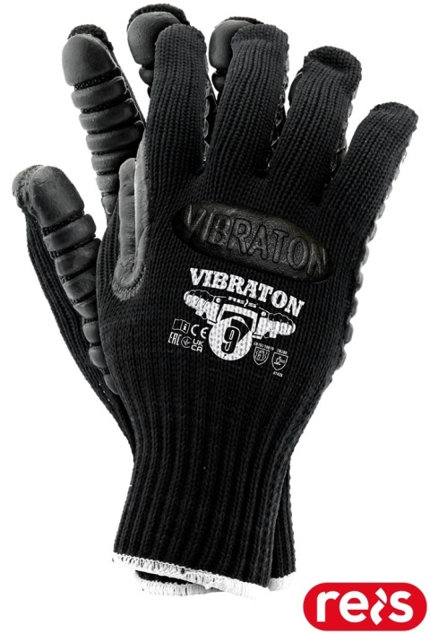 RĘKAWICE OCHRONNE VIBRATON ANTYWIBRACYJNE CZARNE