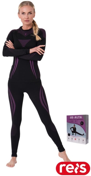 KOMPLET TERMOAKTYWNY ALTA BIELIZNA TERMOAKTYWNA DAMSKA CZARNO-RÓŻOWY