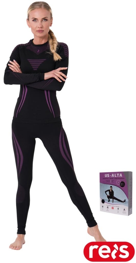 KOMPLET TERMOAKTYWNY ALTA BIELIZNA TERMOAKTYWNA DAMSKA CZARNO-RÓŻOWY