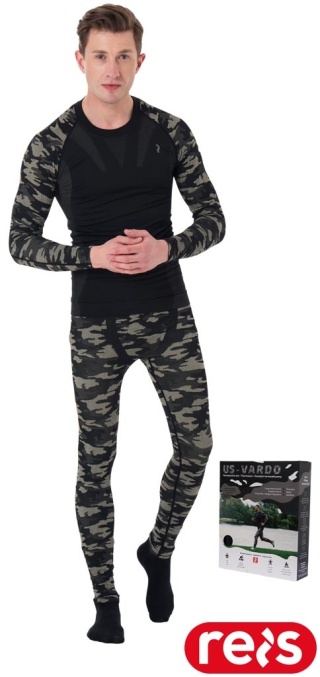 KOMPLET TERMOAKTYWNY VARDO BIELIZNA TERMOAKTYWNA MĘSKA IZOLACJA PRZED ZIMNEM MORO -CZARNY