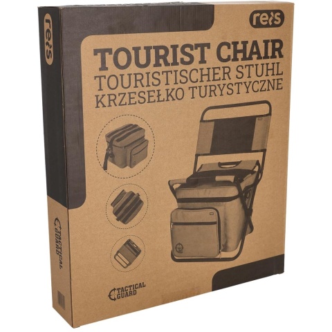 KRZESŁO TURYSTYCZNE SKŁADANE 2W1 TACTICAL GUARD CAMP