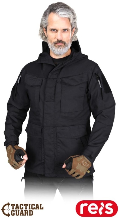 KURTKA OCHRONNA TG-VOLTURE TACTICAL GUARD, RIP-STOP ZABEZPIECZA PRZED ROZDARCIEM, CZARNA