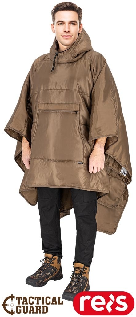 PONCZO TURYSTYCZNE OCIEPLANE TACTICAL GUARD PONCHO COYOTE