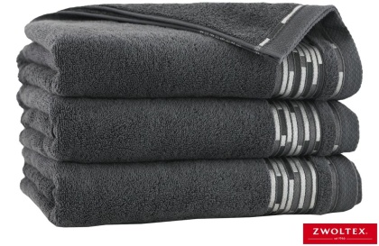 RĘCZNIK GRAFIK 70X140 BAWEŁNA EGIPSKA GRAFITOWY