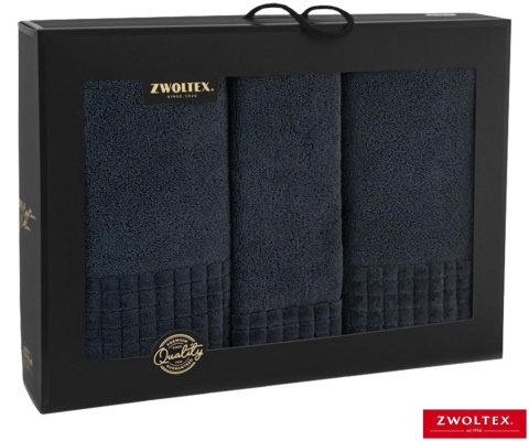 RĘCZNIK PAULO SET KOMPLET RĘCZNIKÓW BAWEŁNA EGIPSKA, TECHNOLOGIA ANTYBAKTRYJNA, GRAFITOWE