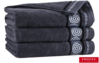 RĘCZNIK RONDO 50X90 CHŁONNY, PUSZYSTY, BAWEŁNA EGIPSKA GRAFITOWY