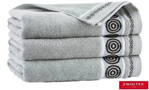 RĘCZNIK RONDO 70X140 CHŁONNY, PUSZYSTY, BAWEŁNA EGIPSKA JASNOSZARY