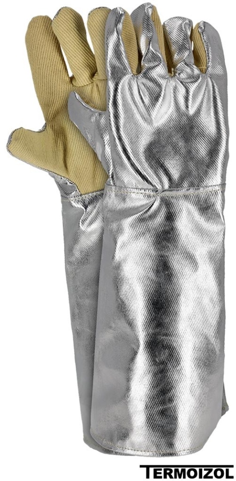 RĘKAWICE OCHRONNE ŻAROODPORNE PIĘCIOPALCOWE TLHR-RK5-551P
