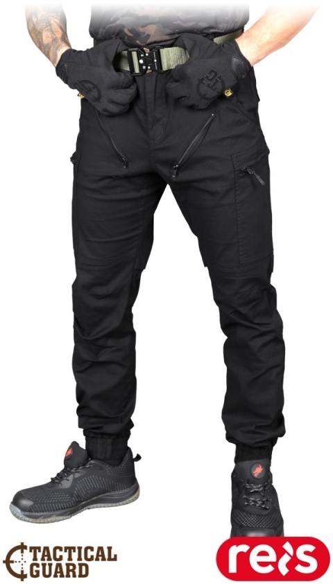 SPODNIE OCHRONNE DO PASA TACTICAL GUARD CARGO CZARNE