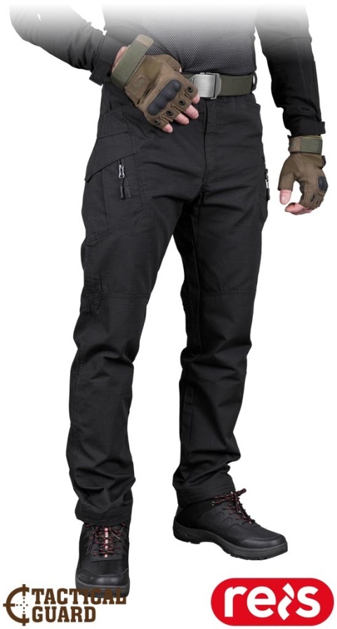 SPODNIE OCHRONNE DO PASA TACTICAL GUARD GANS, RIP-STOP ZAPOBIEGA ROZERWANIU, CZARNE