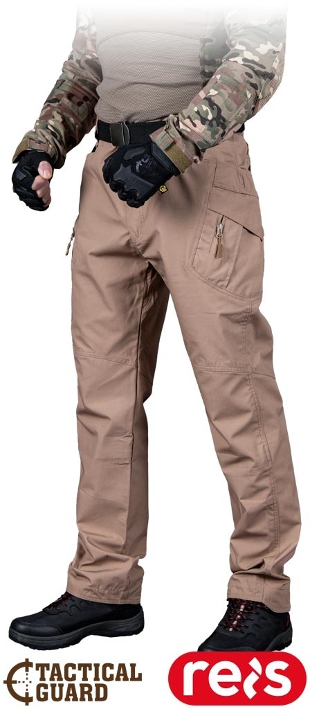 SPODNIE OCHRONNE DO PASA WZMOCNIONE KOLANA TACTICAL GUARD JACKAL BEŻOWE