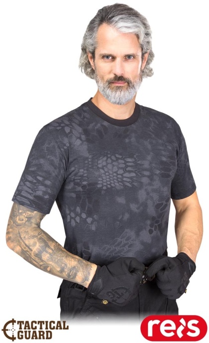 T-SHIRT MĘSKI TG-TARNUNG TACTICAL-GUARD CZARNO-SZARE MORO