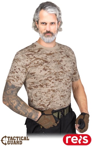 T-SHIRT MĘSKI TG-TARNUNG TACTICAL-GUARD BEŻOWE MORO