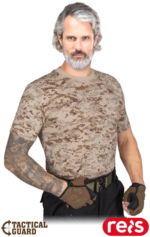 T-SHIRT MĘSKI TG-TARNUNG TACTICAL-GUARD BEŻOWE MORO