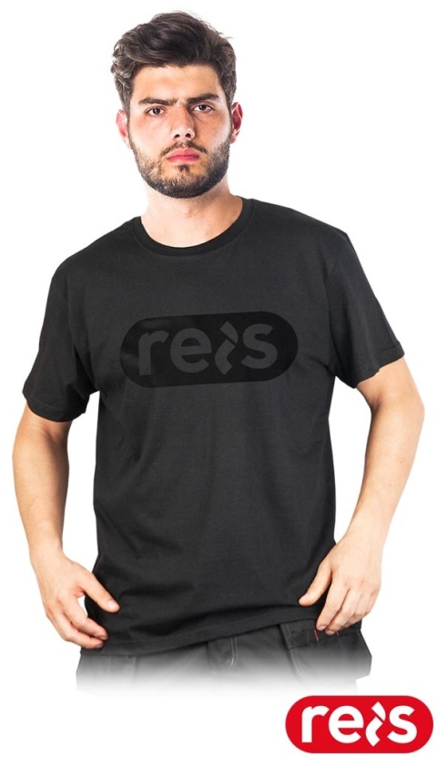 T-SHIRT MĘSKI TSMREIS BEZ BOCZNYCH SZWÓW CZARNY